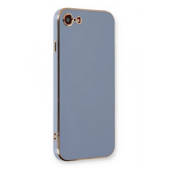 Mey İthalat®   iPhone 7 Kılıf Volet Silikon - Mavi