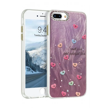 Mey İthalat®   iPhone 7 Plus Kılıf Blade Aynalı Desenli Kapak - Desen 8