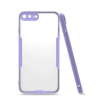 Mey İthalat®   iPhone 7 Plus Kılıf Platin Silikon - Lila