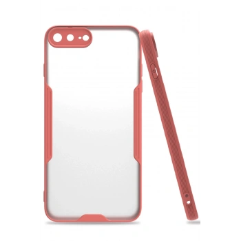 Mey İthalat®   iPhone 7 Plus Kılıf Platin Silikon - Pembe