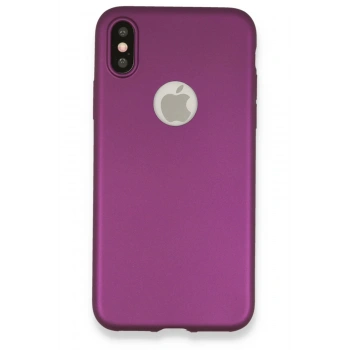 Mey İthalat®   iPhone X Kılıf First Silikon - Mürdüm