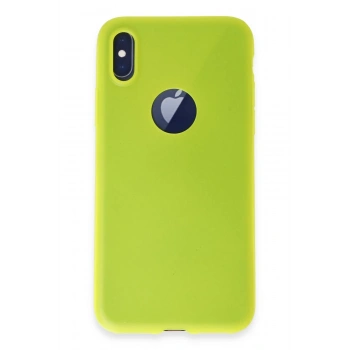 Mey İthalat® iPhone X Kılıf First Silikon - Parlak Sarı