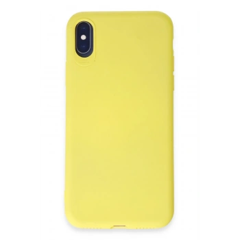 Mey İthalat®   iPhone X Kılıf First Silikon - Sarı