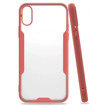 Mey İthalat®   iPhone X Kılıf Platin Silikon - Pembe