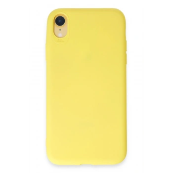Mey İthalat®   iPhone XR Kılıf First Silikon - Sarı