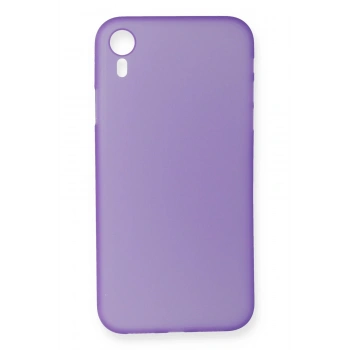 Mey İthalat®   iPhone XR Kılıf PP Ultra İnce Kapak - Mor