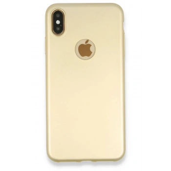 Mey İthalat®   iPhone XS Max Kılıf First Silikon - Gold