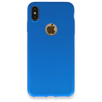 Mey İthalat® iPhone XS Max Kılıf First Silikon - Mavi