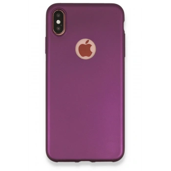 Mey İthalat®   iPhone XS Max Kılıf First Silikon - Mürdüm