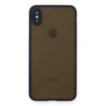 Mey İthalat®   iPhone XS Max Kılıf Montreal Silikon Kapak - Lacivert