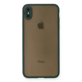 Mey İthalat®   iPhone XS Max Kılıf Montreal Silikon Kapak - Yeşil