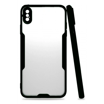 Mey İthalat®   iPhone XS Max Kılıf Platin Silikon - Siyah