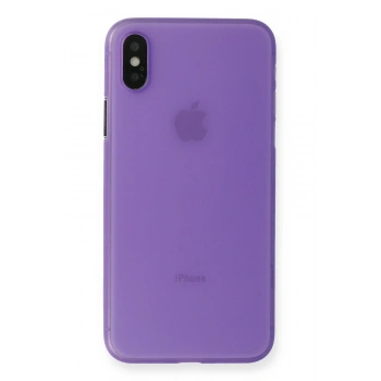 Mey İthalat®   iPhone XS Max Kılıf PP Ultra İnce Kapak - Mor