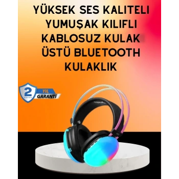 Mey İthalat® IPX4 Suya Dayanıklı Kablosuz Kulak Üstü Gaming Kulaklık