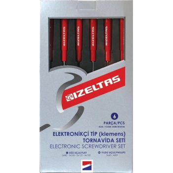 Mey İthalat® İzeltaş 4500 Elektronikçi TipTornavida Seti 6 Parça