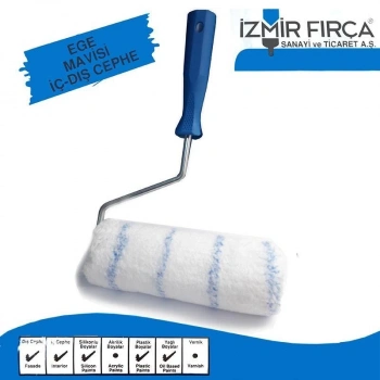 Mey İthalat® İzmir Fırça Ege Mavisi İç Dış Cephe Boya Rulosu 20 Cm