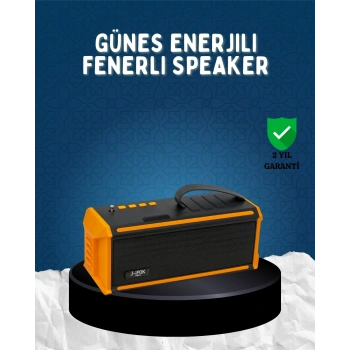 Mey İthalat® J-IPOX P520 Bluetooth Hoparlör 8W Güçlü Ses Solar Şarj FM Radyo