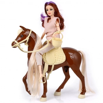 Mey İthalat® Jasmine Atlı Bebek Kahve-Bej