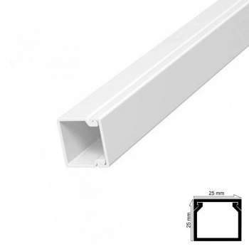Mey İthalat® Kablo Kanalı 25x25 mm 2 Metre Yapışkan Bantlı 4 Adet