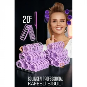 Mey İthalat® Kafes Gece Bigudisi 2.5 cm 20 Adet Solingen Professional