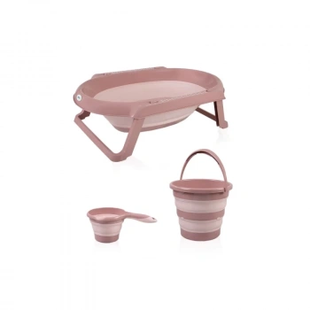 Mey İthalat®  Katlanır Banyo 3Lü Küvet Seti 765 Somon
