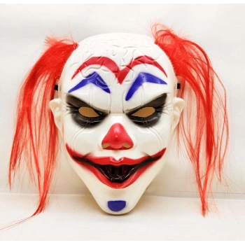 Mey İthalat® Kızıl Saçlı Joker Palyaço Maskesi