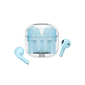 Mey İthalat®  LS-09 Bluetooth 5.3 TWS Kablosuz Airpods Kulaklık - Mavi