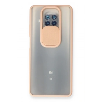 Mey İthalat®   Mi 10T Lite Kılıf Palm Buzlu Kamera Sürgülü Silikon - Pembe