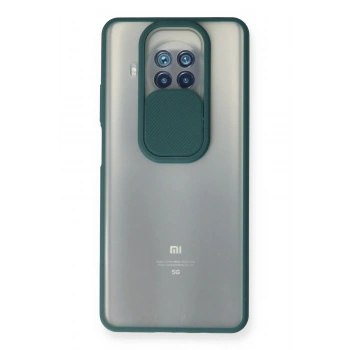 Mey İthalat®   Mi 10T Lite Kılıf Palm Buzlu Kamera Sürgülü Silikon - Yeşil