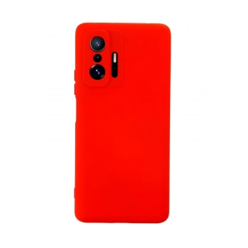 Mey İthalat®   Mi 11T Pro Kılıf Nano içi Kadife Silikon - Kırmızı