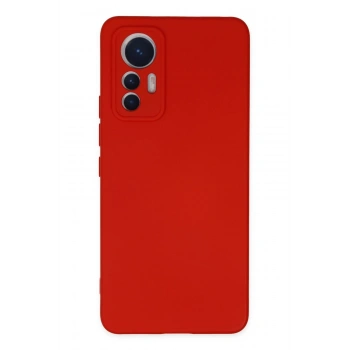 Mey İthalat®   Mi 12 Lite Kılıf Nano içi Kadife Silikon - Kırmızı