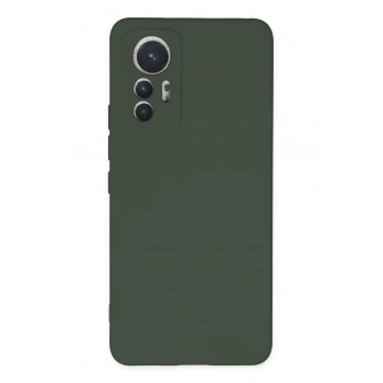 Mey İthalat®   Mi 12 Lite Kılıf Nano içi Kadife Silikon - Koyu Yeşil