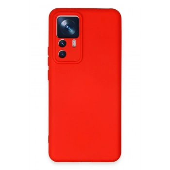 Mey İthalat®   Mi 12T Pro Kılıf Nano içi Kadife Silikon - Kırmızı