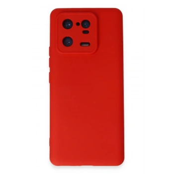 Mey İthalat®   Mi 13 Pro Kılıf Nano içi Kadife Silikon - Kırmızı