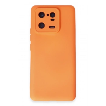 Mey İthalat®   Mi 13 Pro Kılıf Nano içi Kadife Silikon - Turuncu