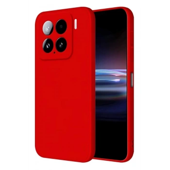 Mey İthalat® Mi 15 Pro Kılıf Nano içi Kadife Silikon - Kırmızı