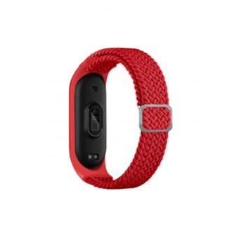 Mey İthalat®   Mi Band 6 Star Kordon - Kırmızı