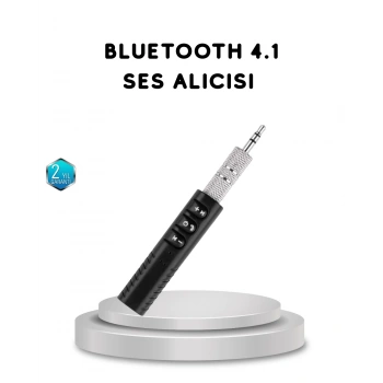 Mey İthalat® Mini Bluetooth Ses Alıcısı 3.5mm Girişli Kablosuz Müzik Adaptörü