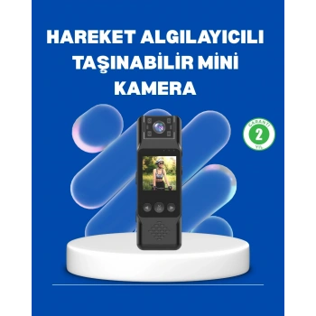 Mey İthalat® Mini Kamera 1080P Full HD Döner Lens Taşınabilir