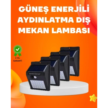 Mey İthalat® Montajlı Güneş Enerjili Duvar Tipi Aydınlatma – 8 Saat Çalışma Süresi