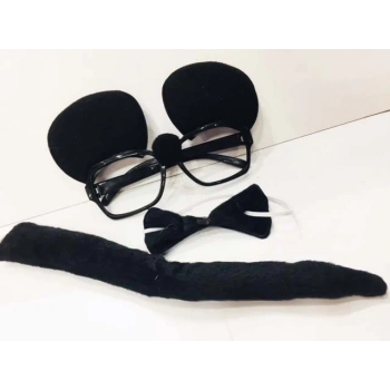 Mey İthalat® Mouse Gözlüğü Papyonu Kuyruğu Seti