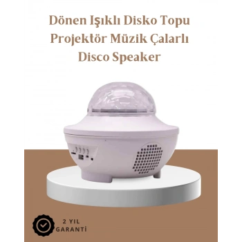 Mey İthalat® Müzik Ritimli Işık Değişimi & Dönen Dalga Efekti – Galaxy Projektör