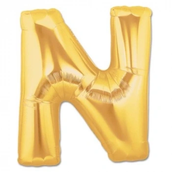 Mey İthalat® N Harf Folyo Balon Altın Renk  40 inç