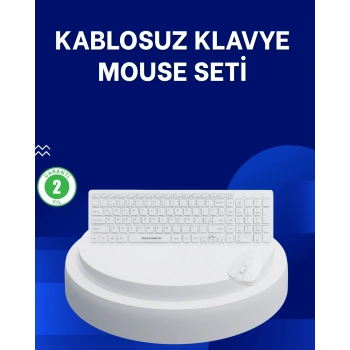 Mey İthalat® Ofis ve Ev Kullanımı İçin Kablosuz Klavye Fare Seti - Ergonomik ve Pratik