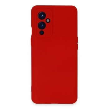 Mey İthalat®  One Plus 9 Kılıf Nano içi Kadife Silikon - Kırmızı