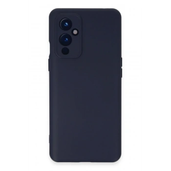 Mey İthalat®  One Plus 9 Kılıf Nano içi Kadife Silikon - Lacivert