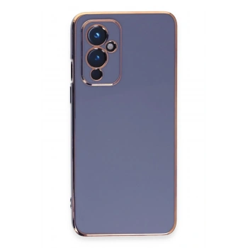 Mey İthalat®  One Plus 9 Kılıf Volet Silikon - Mavi