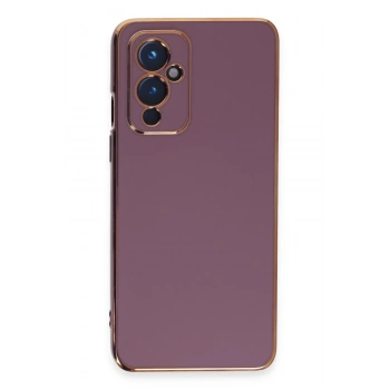 Mey İthalat®  One Plus 9 Kılıf Volet Silikon - Mor