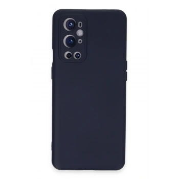 Mey İthalat®  One Plus 9 Pro Kılıf Nano içi Kadife Silikon - Lacivert