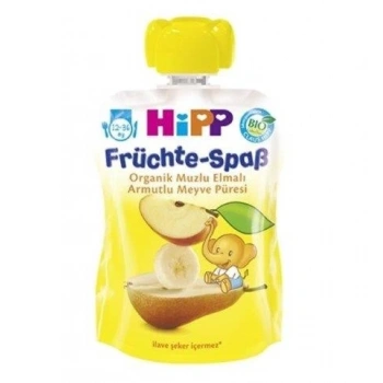 Mey İthalat®   Organik Muzlu Elmalı Armutlu Meyve Püresi 100 Gr